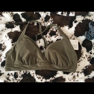 NWT Olive Green Athleta Bikini Top